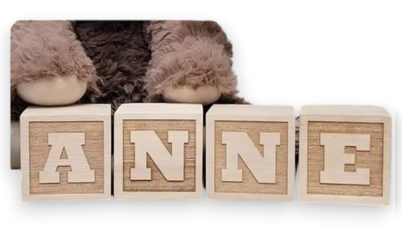 Personalisiertes Namensschild aus Holz (50 cm) – Individuelle Wanddekoration für das Kinderzimmer, Personalisiert & Handgefertigt